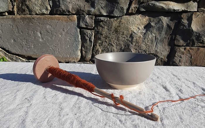 ročno-predenje-Podprto vreteno